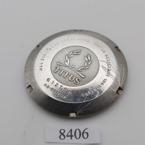 USED VINTAGE SOLVIL TITUS SS MENS DIVER WATCH CASE BACK COVER BVT08406