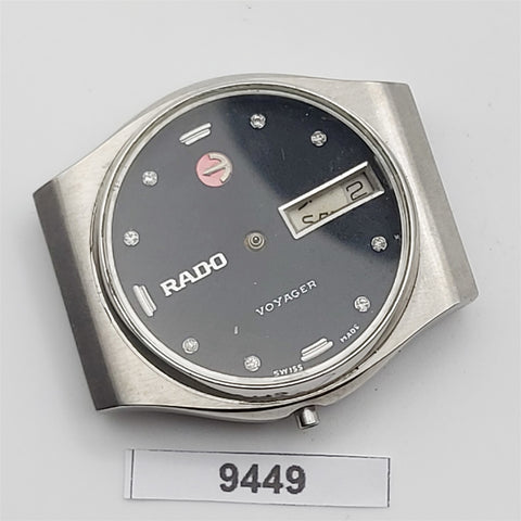 PROJECT TO FIX RADO VOYAGER SS HOODED LUGS DAY DATE EU SHIP UNISEX WATCH 9949