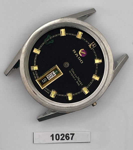PROJECT TO FIX RADO ROUND THICK LUGS BOTTOM DAY DATE MENS SS WATCH EU SHIP 10267