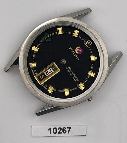 PROJECT TO FIX RADO ROUND THICK LUGS BOTTOM DAY DATE MENS SS WATCH EU SHIP 10267