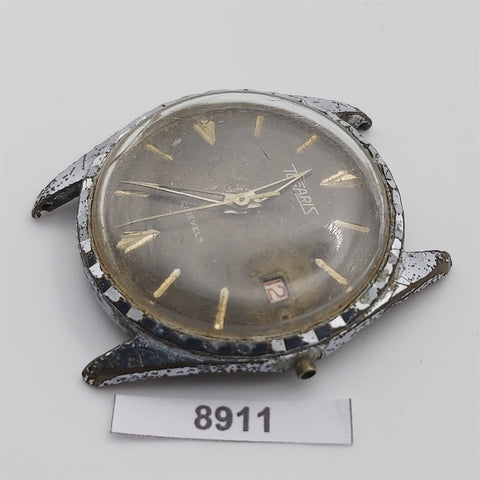 PROJECT TO FIX TUGARIS COIN RIMMED MANUAL ROUND EU SHIP MENS WATCH 8911