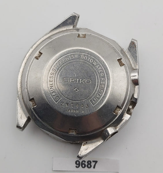 USED VINTAGE SEIKO 6138 8010 HOLY GRAIL COVER W/ 6139 MIDCASE CHRONOGRAPH WATCH