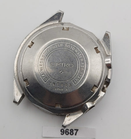 USED VINTAGE SEIKO 6138 8010 HOLY GRAIL COVER W/ 6139 MIDCASE CHRONOGRAPH WATCH