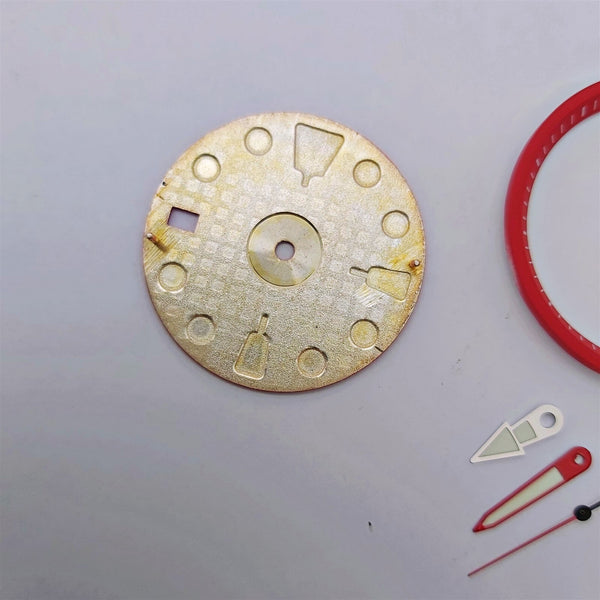 SEIKO PROSPEX RED WAFFLE DIAL MINUTE TRACK HANDS SET 7002 7000 SUPERLUME 5772