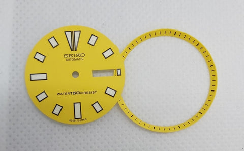 NEW SEIKO YELLOW DIAL MINUTE TRACK SET 6309 7290 7040 SUPERLUME WATCH BVT04117