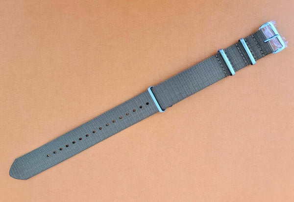 NEW FOR SEIKO MILITARY  STRAP NYLON BAND 22mm 6309 7040 SKX007 7002 GRAY GRYO22