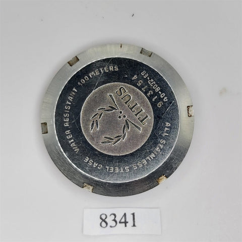 USED VINTAGE SOLVIL TITUS SS MENS DIVER WATCH CASE BACK COVER BVT08341