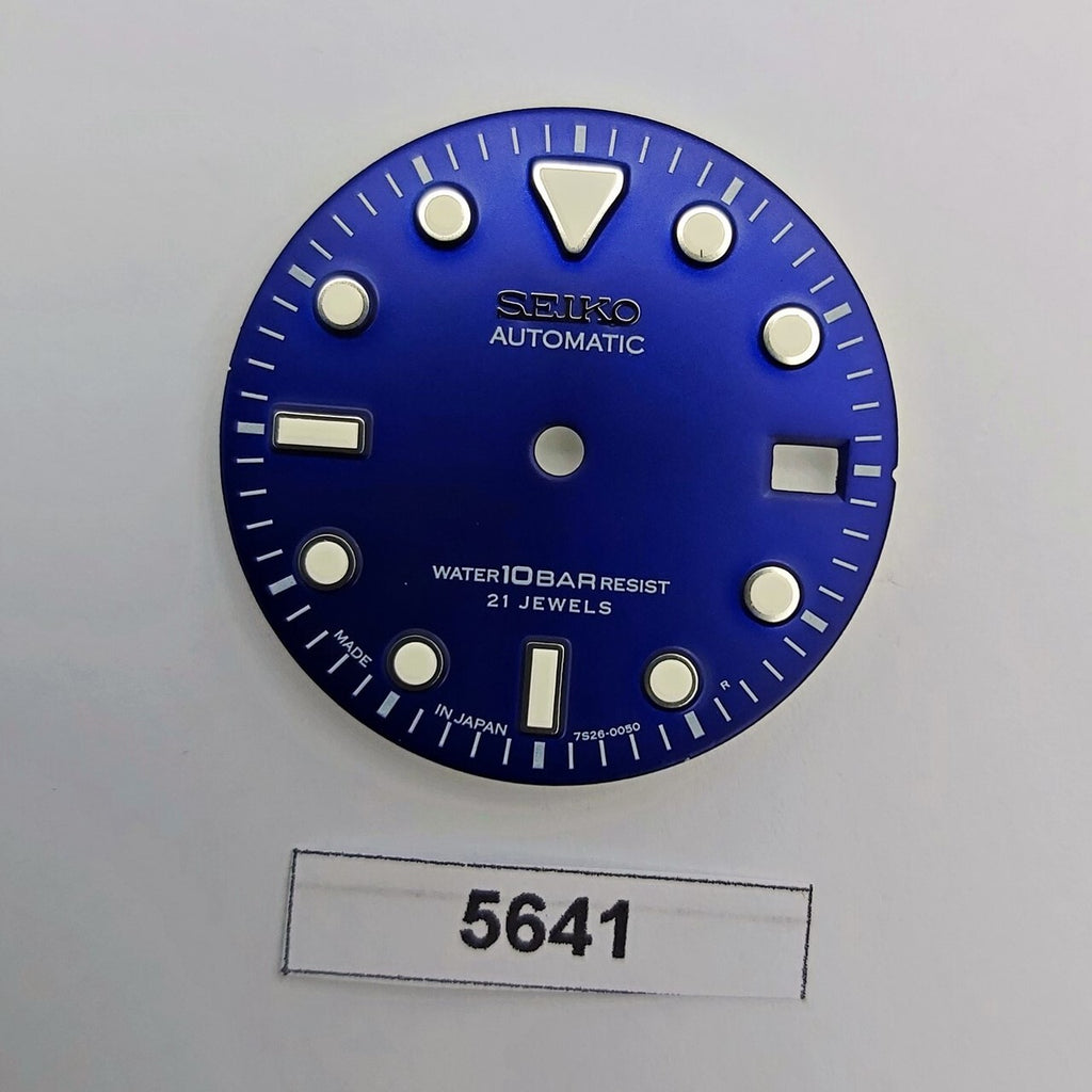 SEIKO SUNBURST DIAL FOR 7S26 0050 SKX023 10 BAR DIVERS WATCH BLUE DATE ONLY 5641