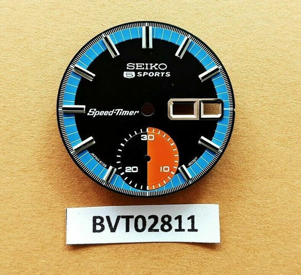 NEW SEIKO BLUE BLACK DIAL FOR 6139 6139-8010 PVD CHRONOGRAPH WATCH BVT02811