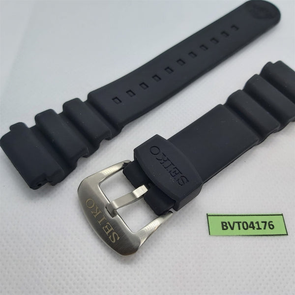 NEW FOR SEIKO RUBBER STRAP BLACK FLAT SOFT Z22 BAND 6309 6306 7548 7002 BVT04176