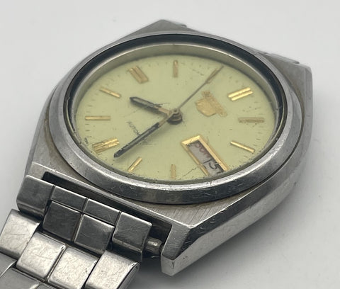 PROJECT TO FIX SEIKO 5 7009 876A MENS SS AUTO DAY DATE WATCH BVT09989