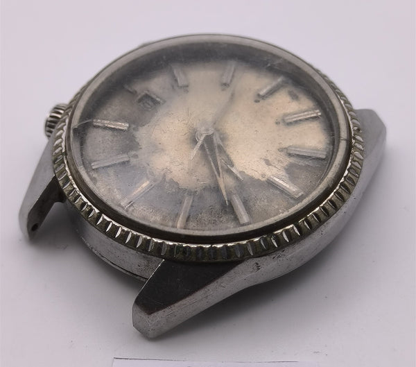 PROJECT TO FIX CITIZEN ALARM PARAWATER 63 7092 COIN RIMMED THICK LUGS DATE WATCH