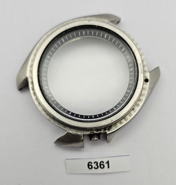 USED SEIKO 7002 7000 POLISHED MIDCASE, MINUTE TRACK GLASS KIT MENS WATCH BVT6361