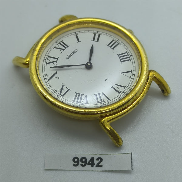 PROJECT TO FIX SEIKO 2220 0530 MANUAL WIND MIDSIZE GOLD PLATE ROMAN WATCH 9942