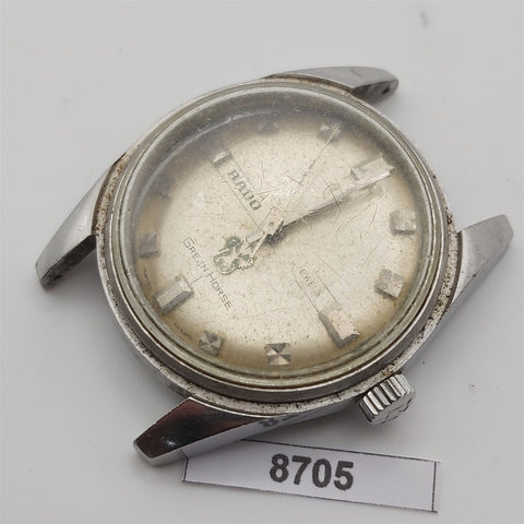 PROJECT TO FIX RADO GREEN HORSE MANUAL WIND ROUND DATE EU SHIP MENS WATCH 8705