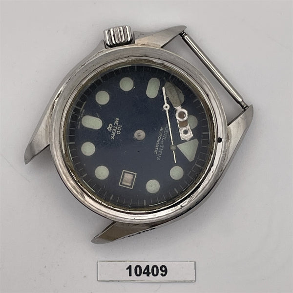 USED RARE VINTAGE SOLVIL TITUS DIVER DIAL MIDCASE CROWN COVER WATCH BVT010409