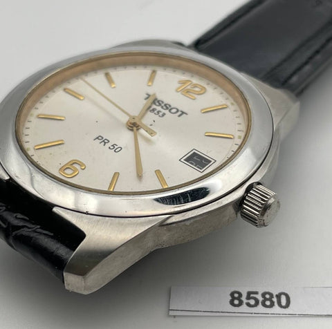 PROJECT TO FIX TISSOT PR 50 ROMAN DIAL MENS QUARTZ SS WATCH EU SHIP 8580
