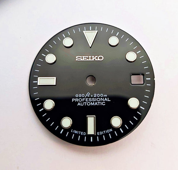 NEW AF SEIKO LEX GMT BLACK KIT CASE BEZEL GLASS CROWN STRAP DIAL HAND EU SHIP