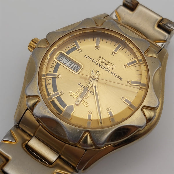 PROJECT TO FIX SEIKO SPORTS 7S36 00m0 ROUND AUTO DAY DATE MENS WATCH 6537