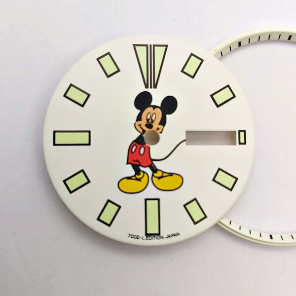 SEIKO MICKEY MOUSE DIAL GLOVED HANDS MINUTE TRACK 6309 7290 WATCH RED VER. 6216