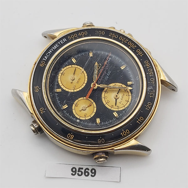 PROJECT TO FIX SEIKO 7T32 6B50 BLACK DIAL CHRONOGRAPH DATE EU SHIP WATCH BVT9569