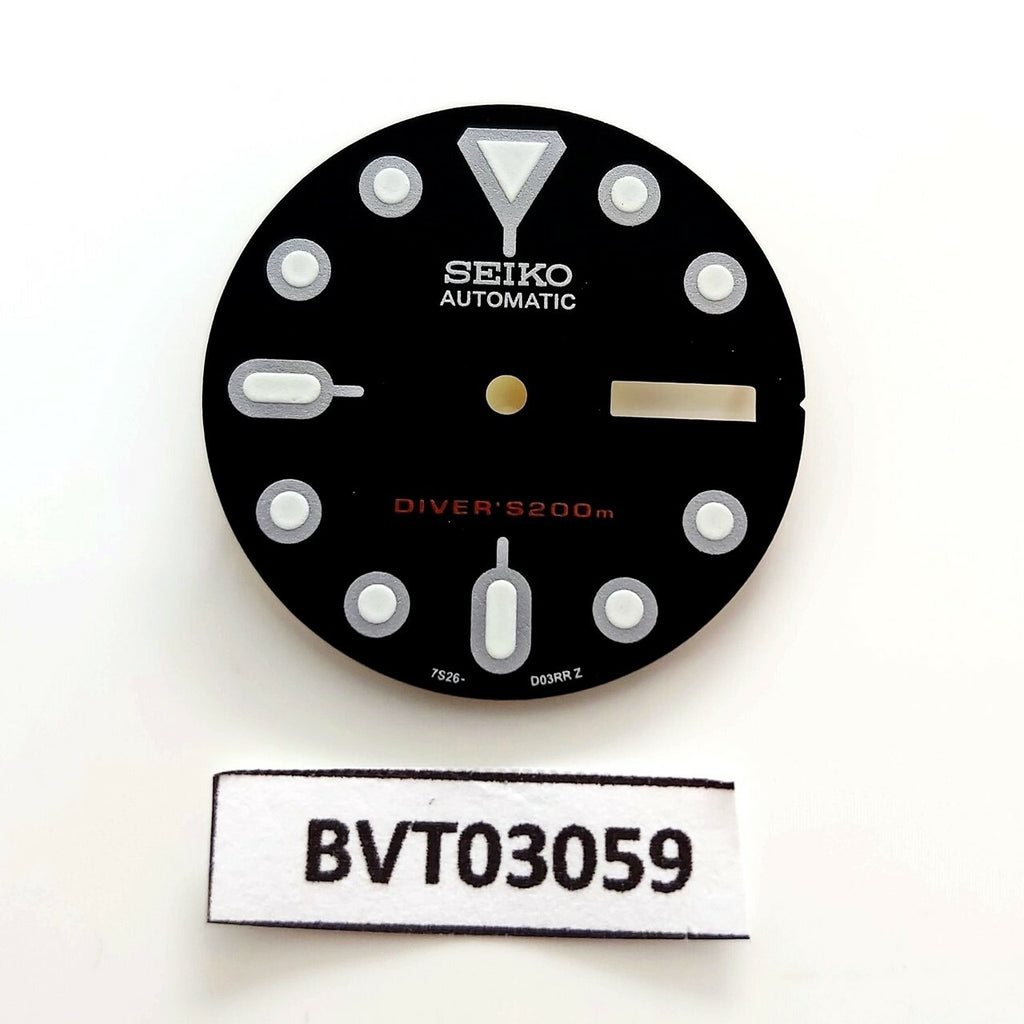 NEW SEIKO DIAL FOR SEIKO 7S26 0020 SILVER OUTLINE LUMES DIVERS WATCH BVT03059