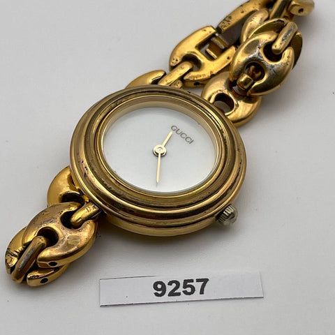 PROJECT TO FIX GUCCI LADIES RICE BEADS BAND GOLD PLATE WATCH EU SHIP WATCH 9257