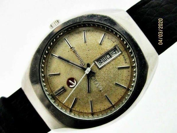 PROJECT TO FIX RADO CONWAY SS HOODED LUGS DAY DATE EU SHIP MENS WATCH NR