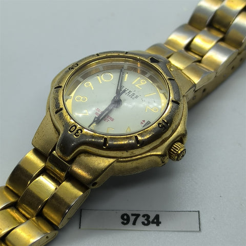 PROJECT TO FIX GUESS LADIES ARABIC DIAL GOLD PLATE WATCH EU SHIP WATCH 9734
