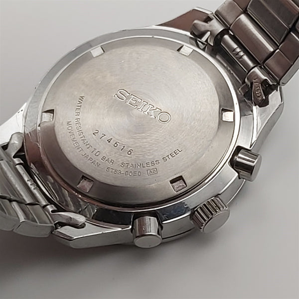 PROJECT TO FIX SEIKO LARGE 6T63 00E0 MENS QUARTZ DATE 274616 EU SHIP SS WATCH