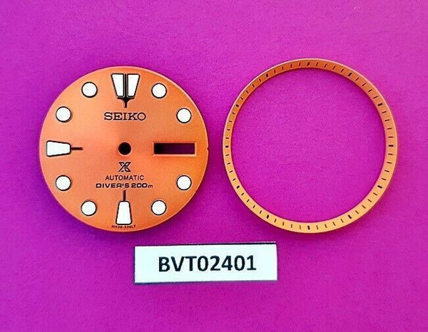 NEW SEIKO 7S26 0020 SKX007 PROSPEX MOD ORANGE DIAL MINUTE TRACK SET WATCH BT2401