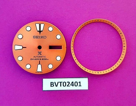 NEW SEIKO 7S26 0020 SKX007 PROSPEX MOD ORANGE DIAL MINUTE TRACK SET WATCH BT2401