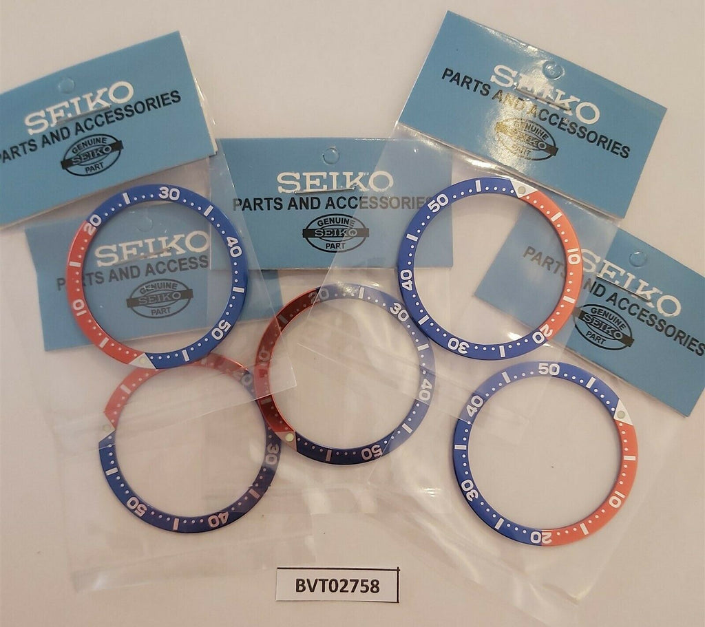 LOT OF 5 SEIKO PEPSI INSERT "I0" 6105 6309 6306 7002 7S26 7548 WATCH BVT02758