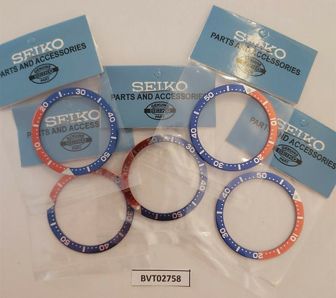 LOT OF 5 SEIKO PEPSI INSERT "I0" 6105 6309 6306 7002 7S26 7548 WATCH BVT02758