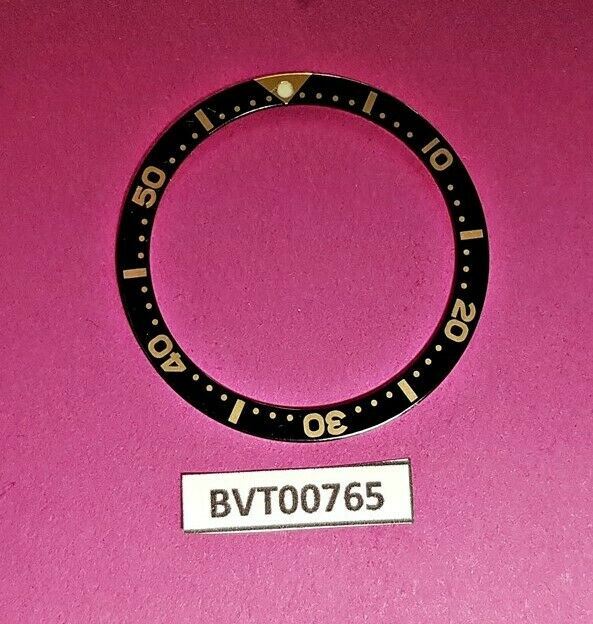 NEW SEIKO BLACK & ALL GOLD INSERT FOR 6105, 6309, 7002, 7S26 7548 WATCH BVT00765