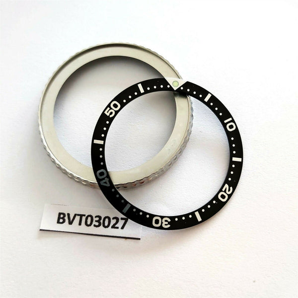 NEW AF SEIKO MENS BEZEL BLACK "IO" INSERT 7002 7000 6309 7290 WATCH BVT03027