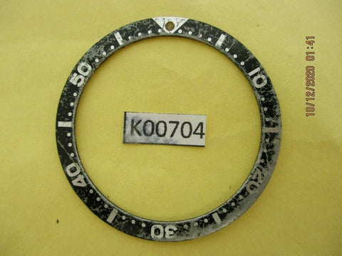 USED VINTAGE SEIKO BEZEL INSERT FOR SKX007 6309 7040 7290 6306 DIVE WATCH K00704