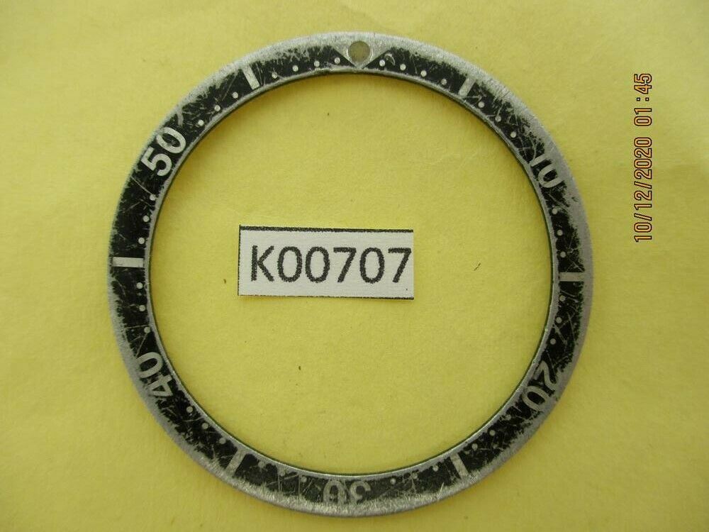 USED VINTAGE SEIKO BEZEL INSERT FOR SKX007 6309 7040 7290 6306 DIVE WATCH K00707