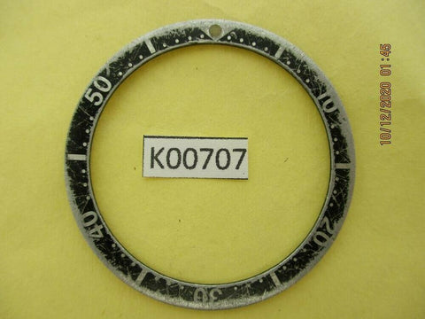 USED VINTAGE SEIKO BEZEL INSERT FOR SKX007 6309 7040 7290 6306 DIVE WATCH K00707