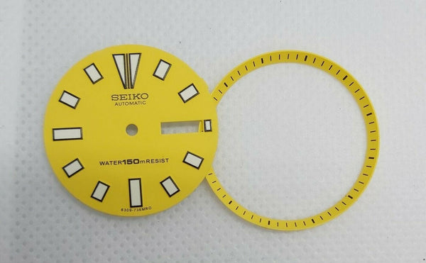 NEW SEIKO YELLOW DIAL MINUTE TRACK SET 6309 7290 7040 SUPERLUME WATCH BVT04117