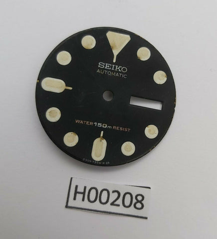 USED VINTAGE SEIKO DIAL FOR SKX007 SKX009 7S26 0020 DIVE AUTOMATIC WATCH H00208