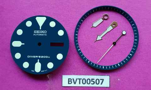 NEW SEIKO BLUE DIAL HANDS MINUTE TRACK SET SKX007 SEIKO 7S26 0020 WATCH BVT00507