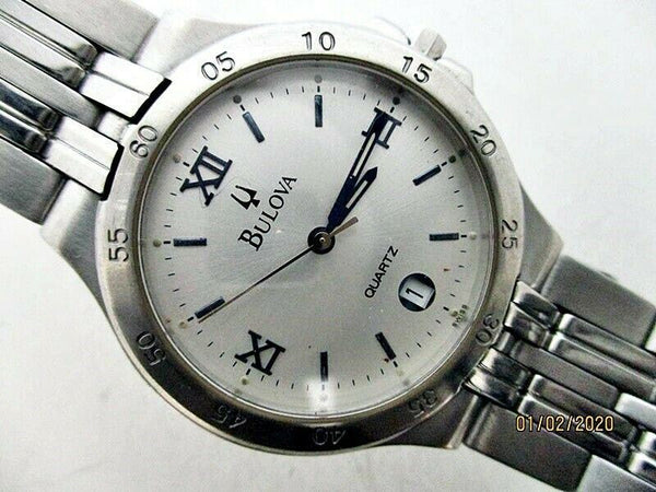 CLASSIC BULOVA ROMAN DIAL ROUND UNISEZ QUARTZ DRESS SERVICED WATCH EU SHIP