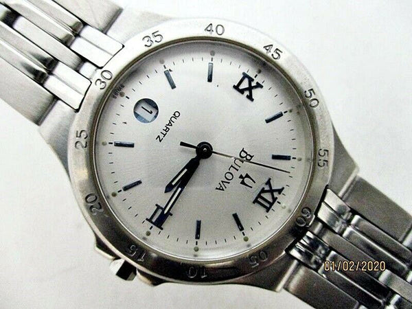 CLASSIC BULOVA ROMAN DIAL ROUND UNISEZ QUARTZ DRESS SERVICED WATCH EU SHIP