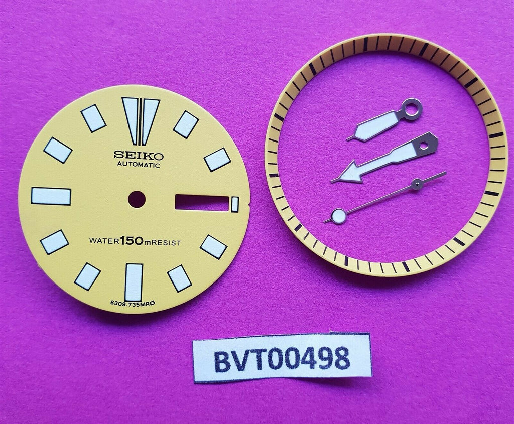 NEW SEIKO YELLOW DIAL HANDS MINUTE TRACK SET FOR SEIKO 6309 7290 WATCH BVT00498