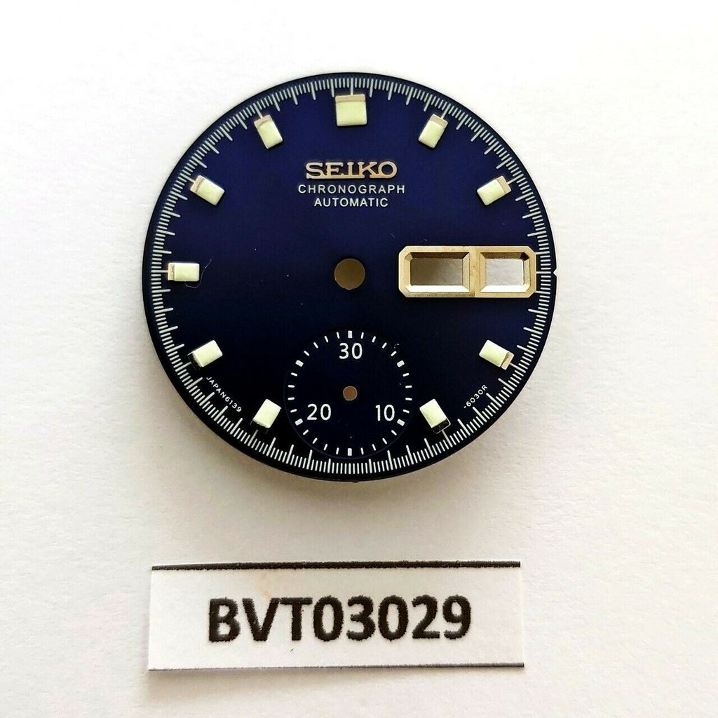 NEW SEIKO BLUE DIAL FOR SEIKO 6139 POGUE SERIES CHRONOGRAPH WATCH BVT03029