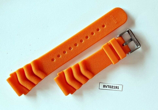 NEW FOR SEIKO RUBBER STRAP ORANGE WAVE Z22 BAND SKX007 6309 7548 7002 BVT02191