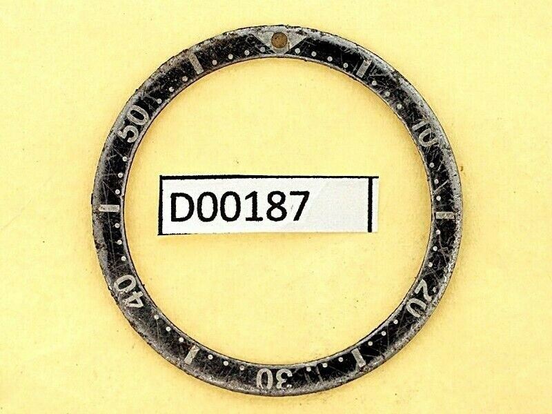 USED VINTAGE SEIKO BEZEL INSERT FOR 7002 6309 7040 7290 6306 DIVE WATCH D00187