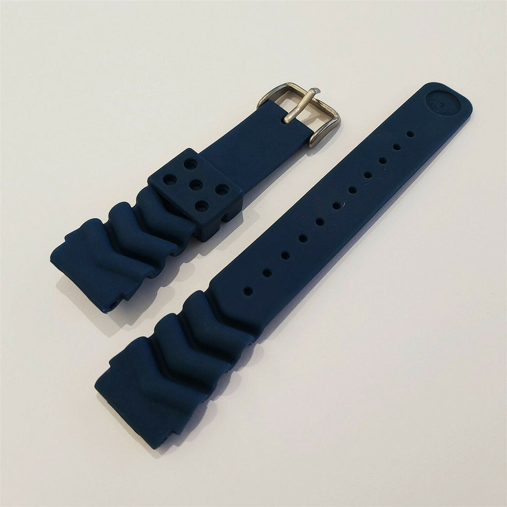 NEW FOR SEIKO RUBBER STRAP BLUE PADI WAVE Z20 BAND 20mm 4205 7S26 0030 0050 BLUE