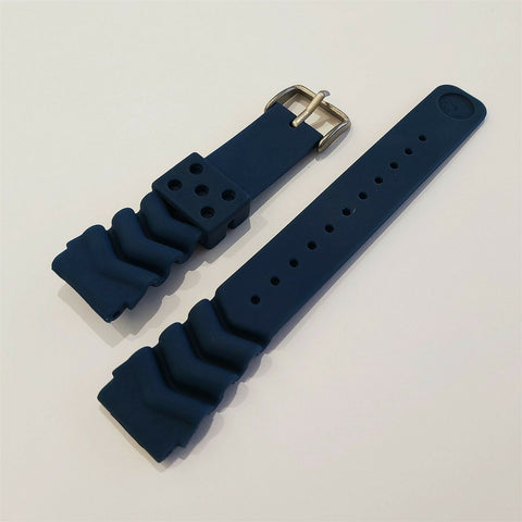 NEW FOR SEIKO RUBBER STRAP BLUE PADI WAVE Z20 BAND 20mm 4205 7S26 0030 0050 BLUE